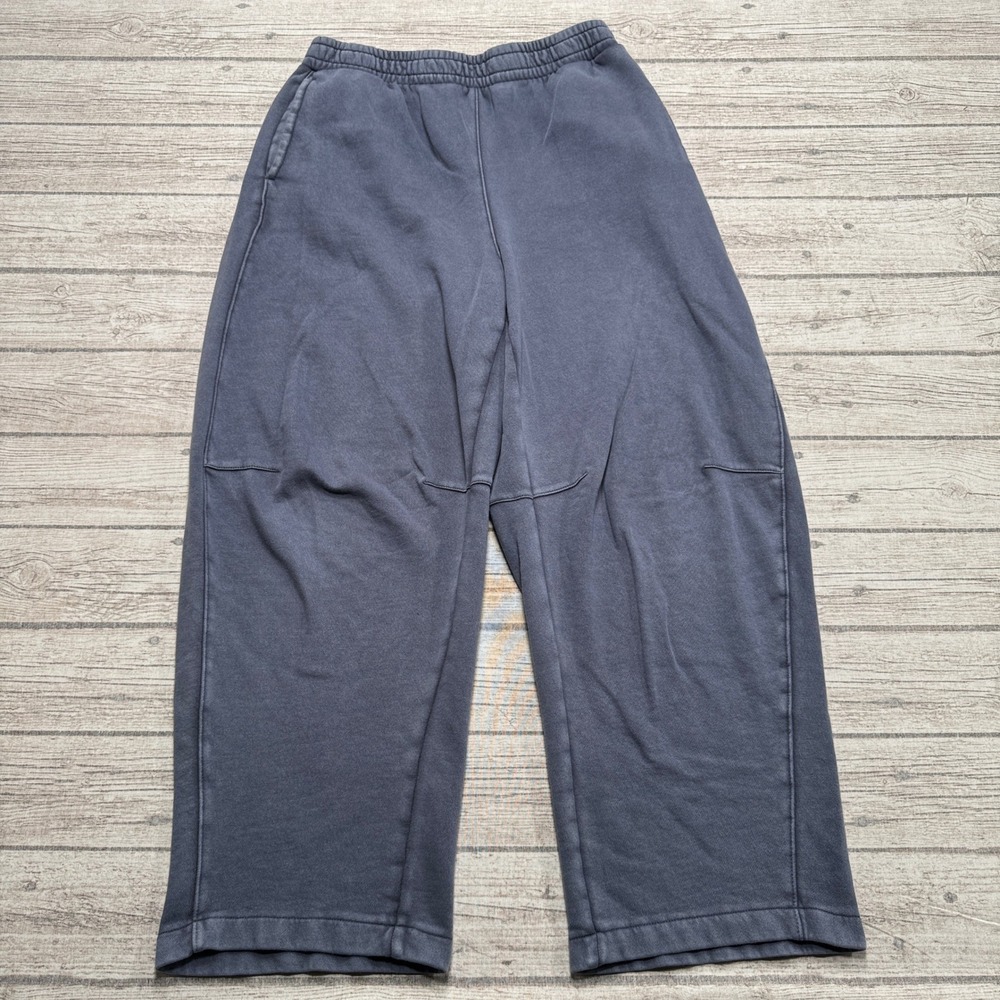 Gap Sweatpants Men's Medium Blue Wide Leg Oversized Lounge Streetwear Athleisure